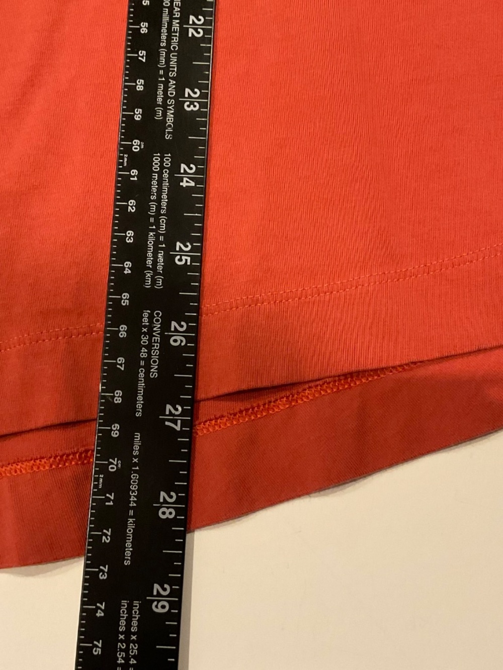 Wilfred Free Aritzia Go To Long Sleeve Tee XL Orange Minimalist Comfort Staple - Picture 3 of 8